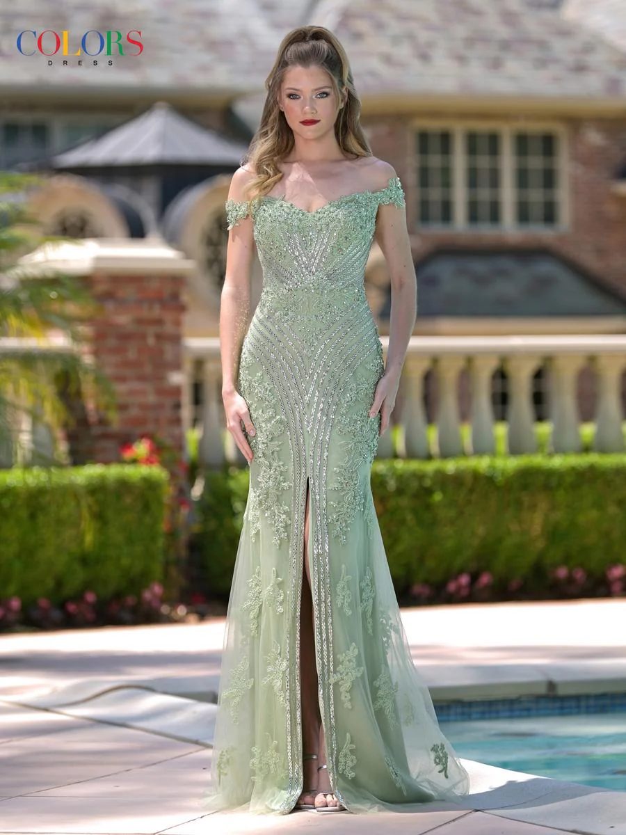 Colors Dress Tight Beaded Prom Dress J131 - Image 14