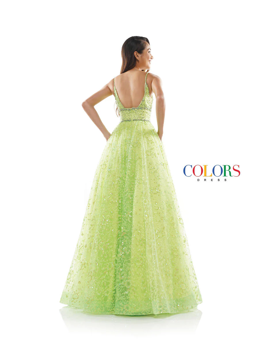 Colors Prom Long Glitter Ball Gown Dress 2288 - Image 10