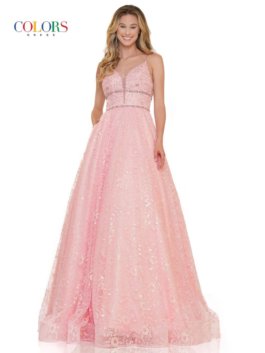 Colors Prom Long Glitter Ball Gown Dress 2288 - Image 14