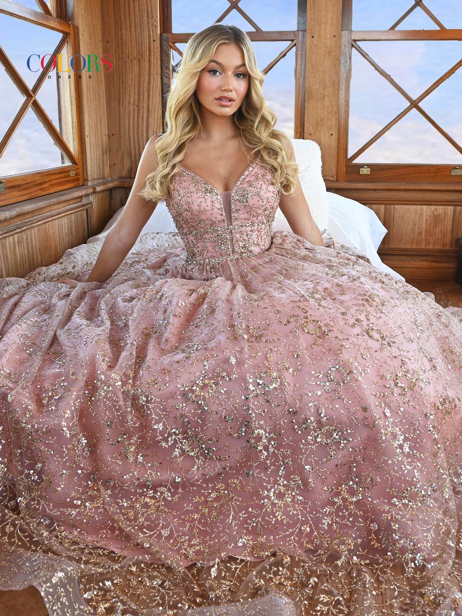 Colors Prom Long Glitter Ball Gown Dress 2288 - Image 17