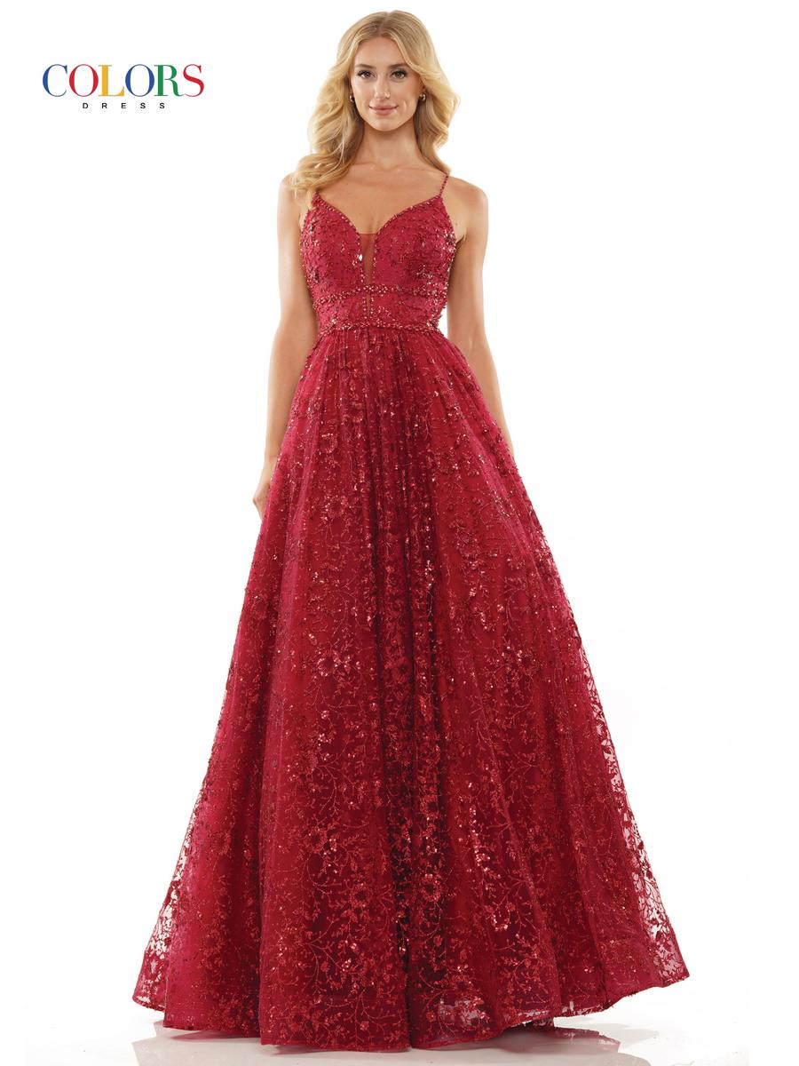 Colors Prom Long Glitter Ball Gown Dress 2288 - Image 5