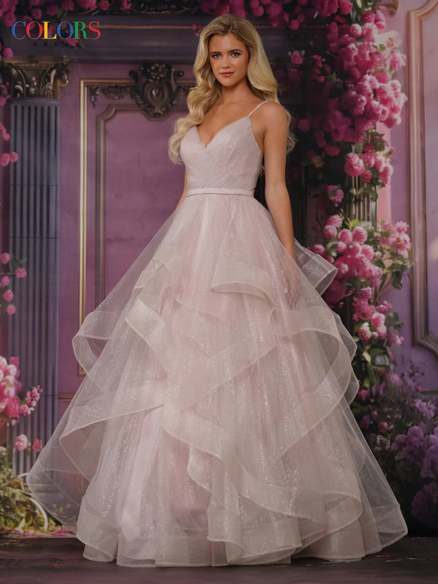 Colors Tiered Ruffle Prom Dress 2381 - Image 17