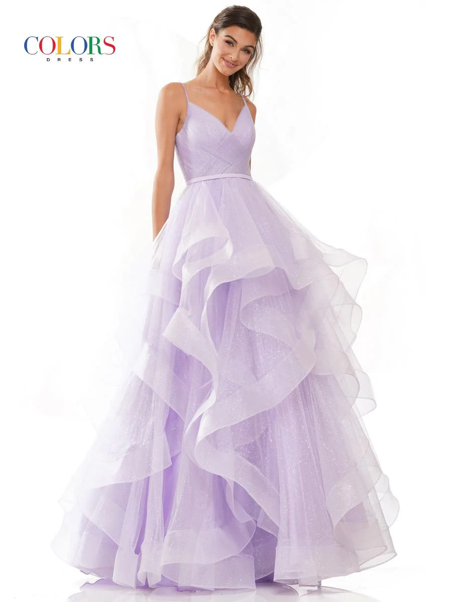 Colors Tiered Ruffle Prom Dress 2381 - Image 8