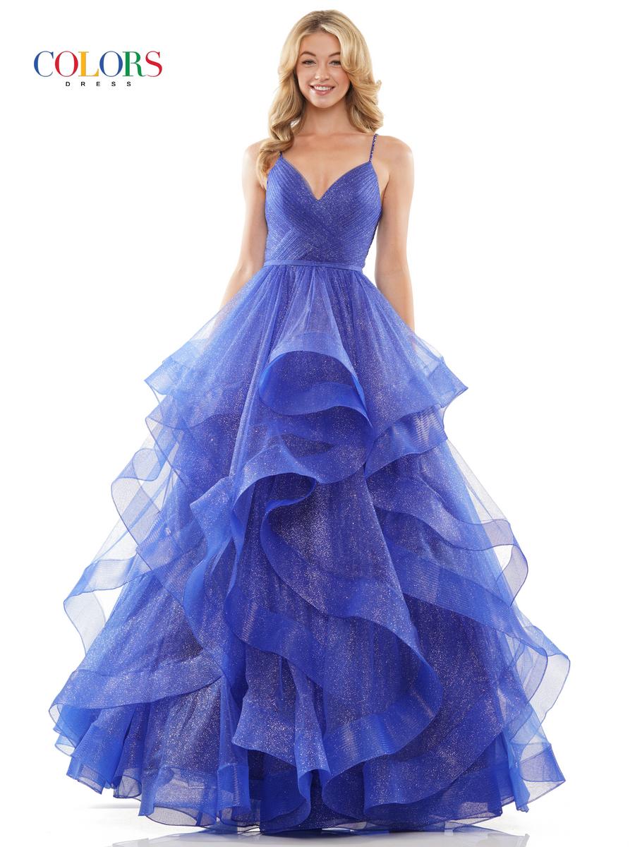 Colors Tiered Ruffle Prom Dress 2381 - Image 9