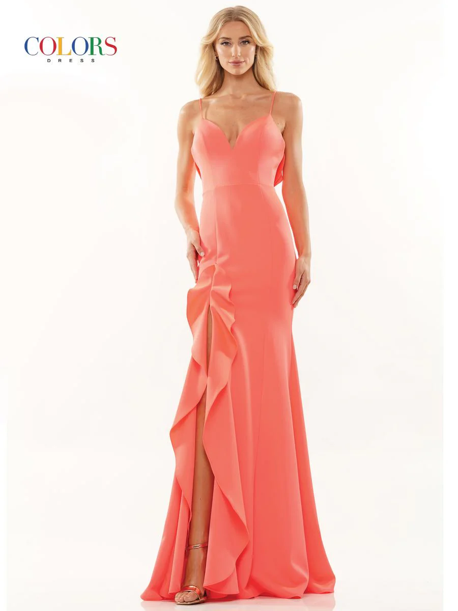 Colors Dress Ruffle Long Dress 2646 - Image 8