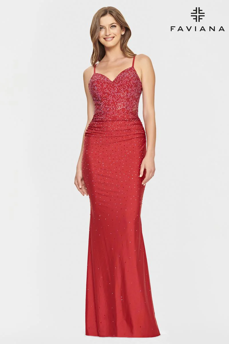 Faviana Long Fitted Prom Dress S10800 - Image 11