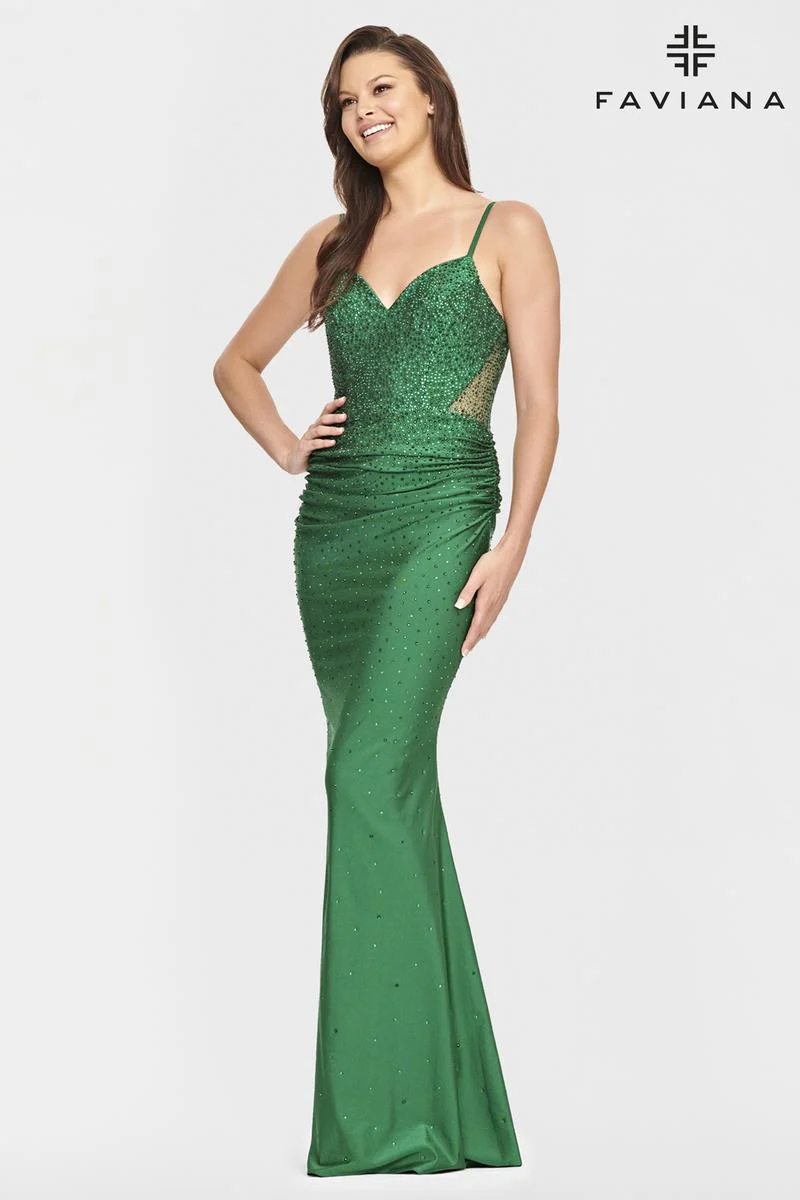 Faviana Long Fitted Prom Dress S10800 - Image 9