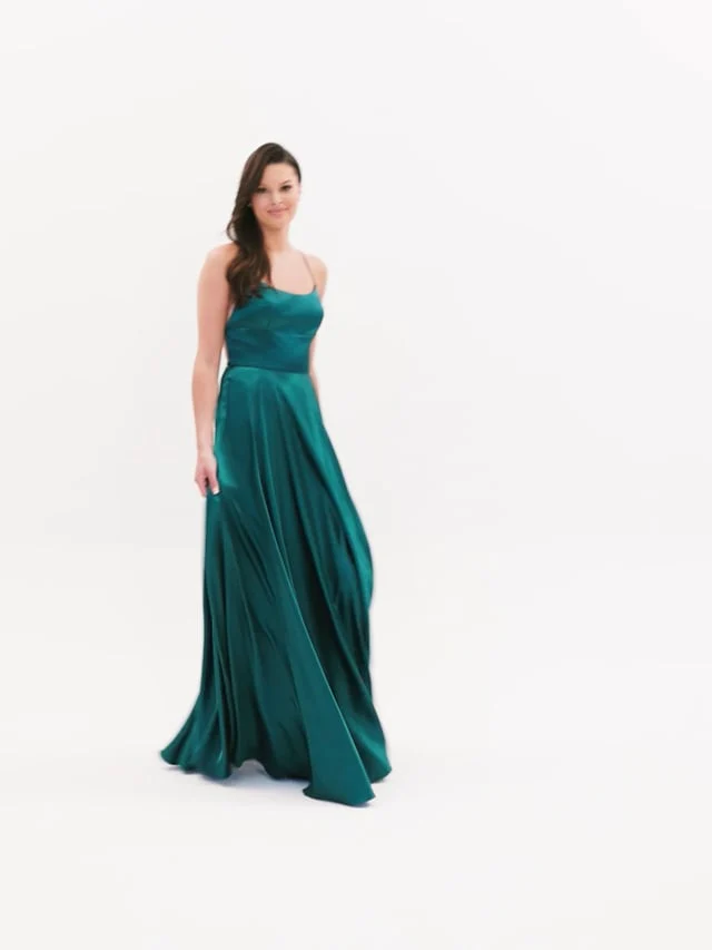 Faviana Long A-Line Satin Prom Dress S10828 - Image 5