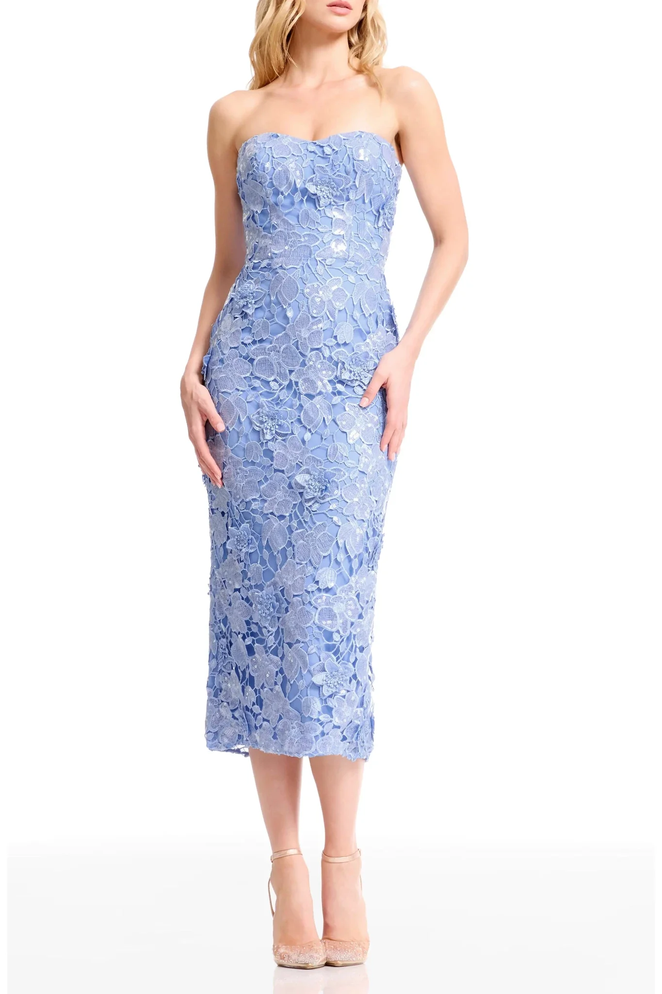 Dress The Population Strapless Midi Dress DDR036 - Image 3
