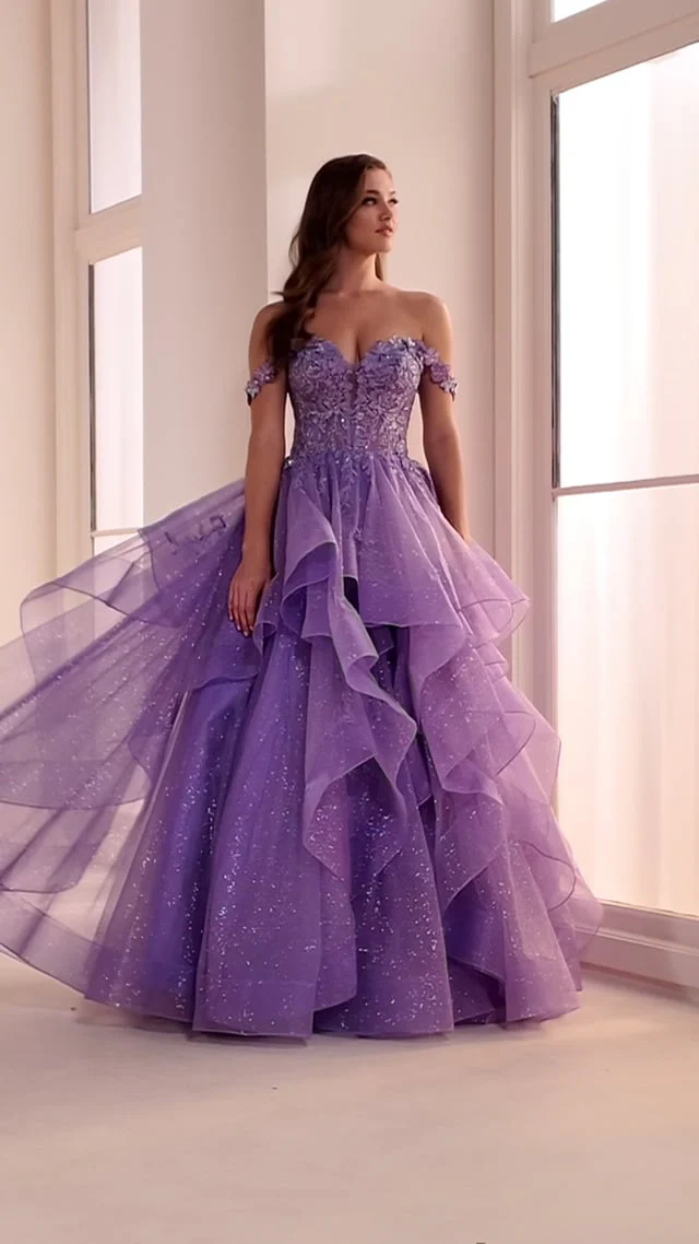 Ellie Wilde Off Shoulder Ball Gown EW35084 - Image 10
