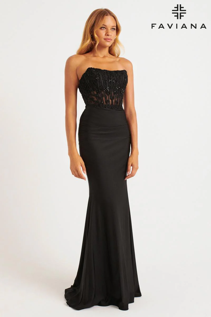 Faviana Corset Bodice Prom Dress 11081 - Image 6