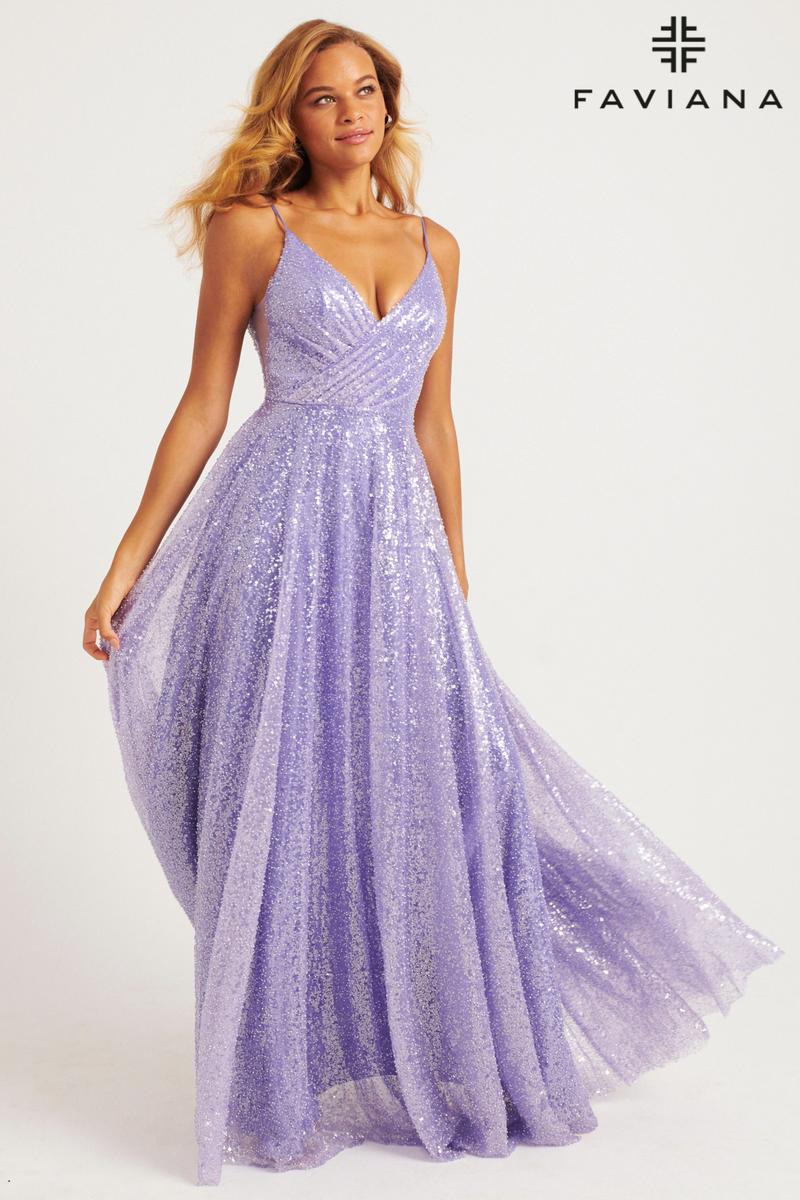 Faviana Sequin A- Line Dress 11203 - Image 2