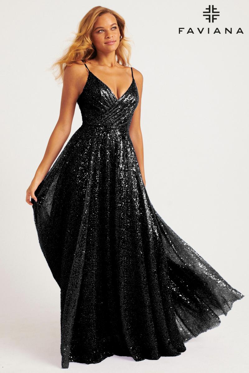 Faviana Sequin A- Line Dress 11203 - Image 8