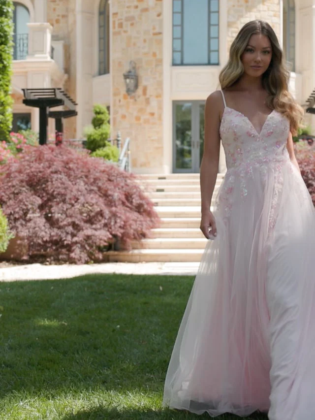Faviana Tulle A-Line Delicate Prom Dress 11232 - Image 4