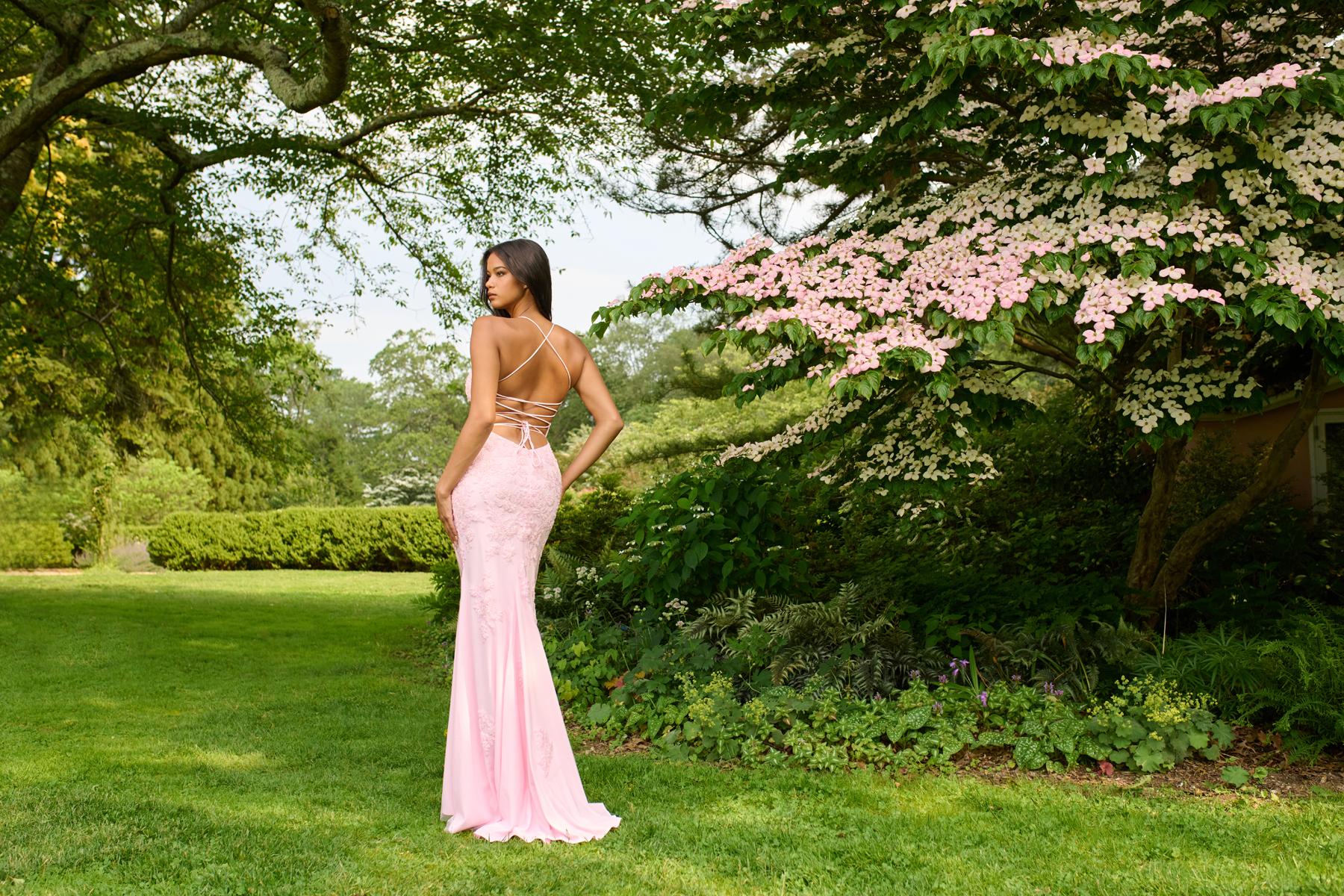 Faviana Illusion Lace Corset Lace-up Back Prom Dress 11255 - Image 12