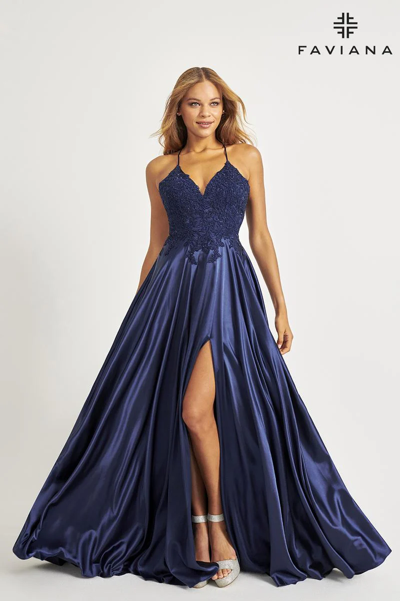 Faviana Glamour Satin A-Line Dress S10400 - Image 22