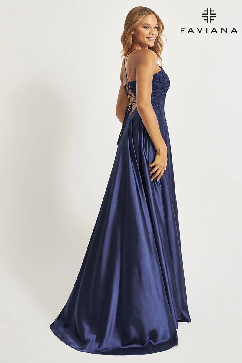 Faviana Glamour Satin A-Line Dress S10400 - Image 23