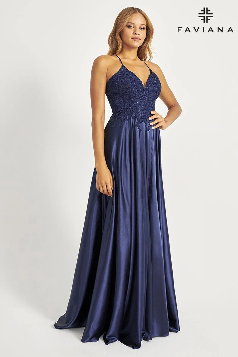 Faviana Glamour Satin A-Line Dress S10400 - Image 24