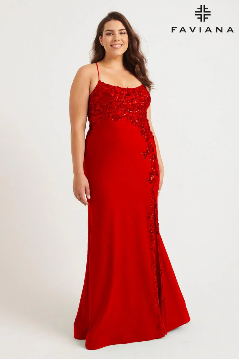 Faviana Plus Sizes Dress 9570 - Image 3