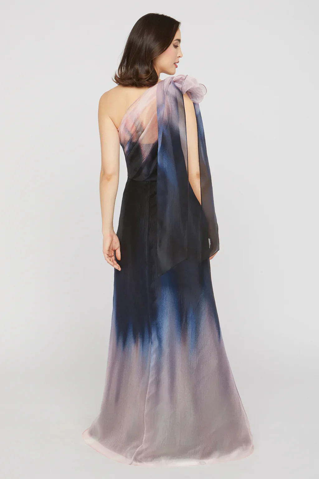 Kay Unger One Shoulder Organza Evening Dress 55115157 - Image 2