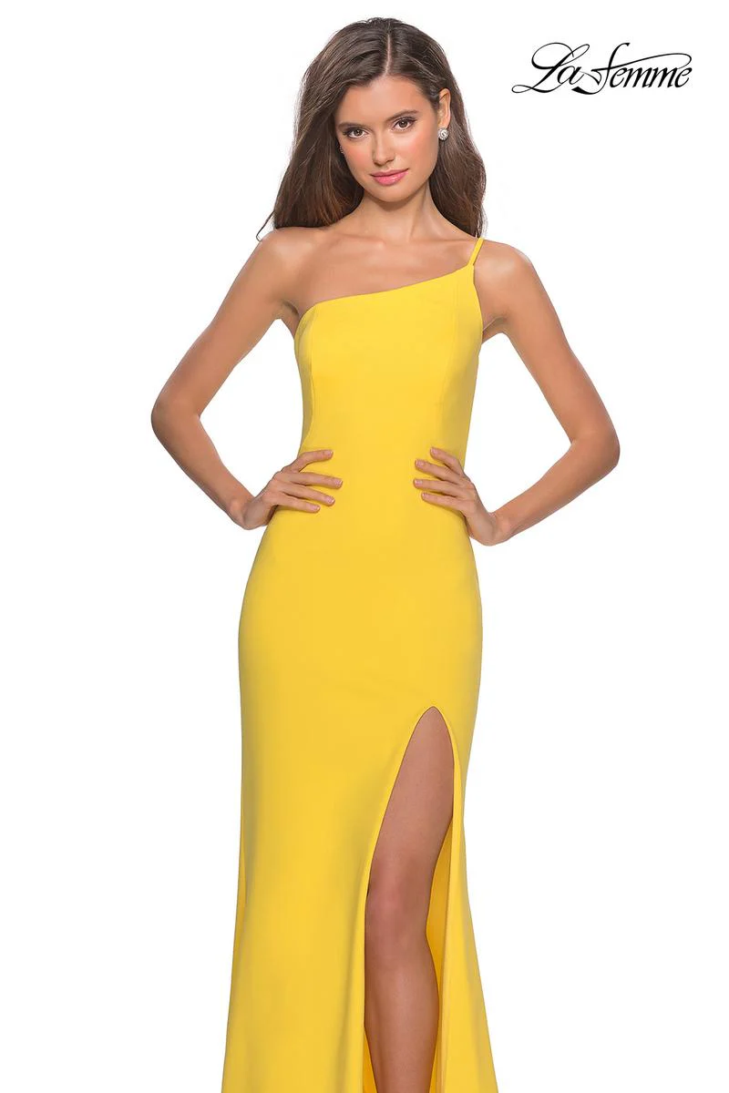 La Femme Long One Shoulder Dress 28176 - Image 11