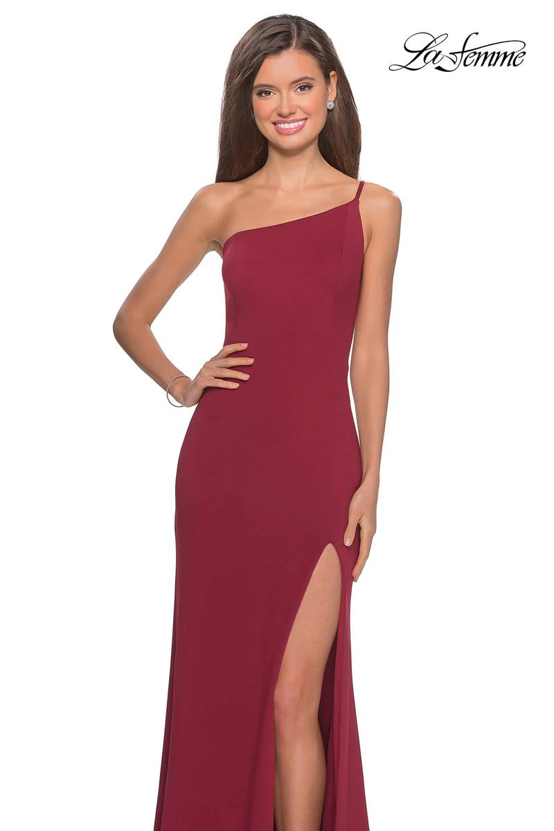 La Femme Long One Shoulder Dress 28176 - Image 12