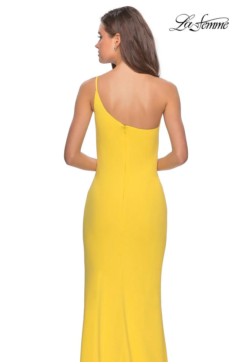 La Femme Long One Shoulder Dress 28176 - Image 22