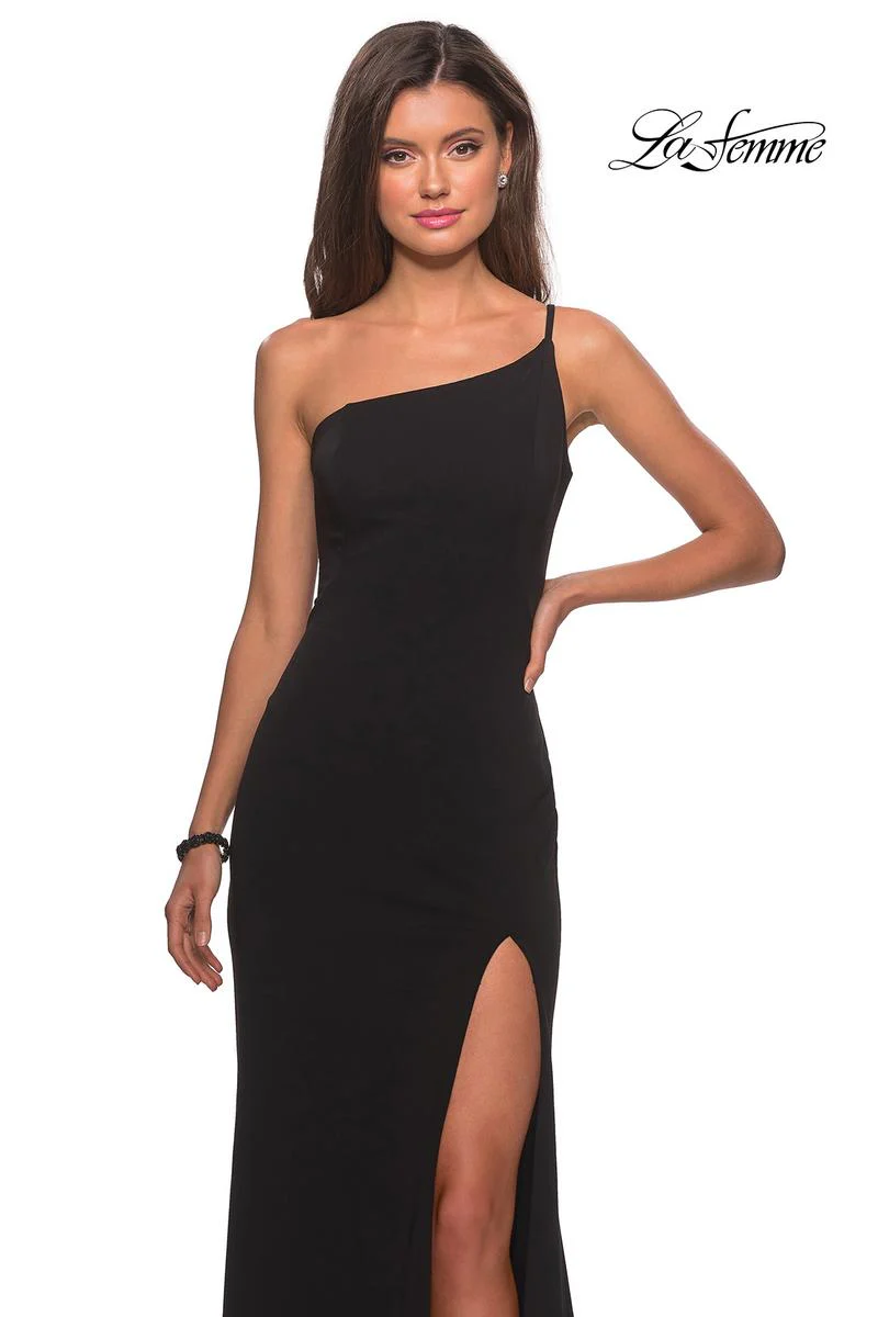 La Femme Long One Shoulder Dress 28176 - Image 31