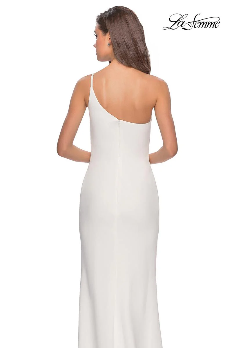 La Femme Long One Shoulder Dress 28176 - Image 35