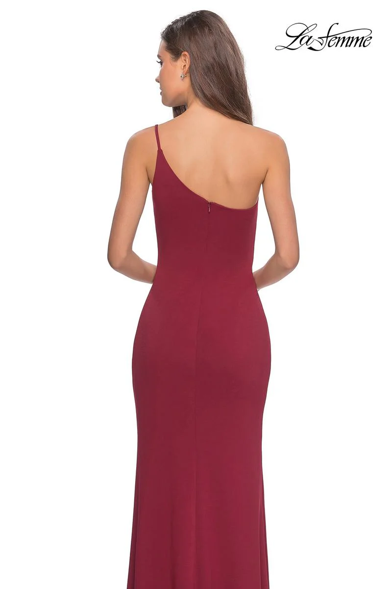 La Femme Long One Shoulder Dress 28176 - Image 36