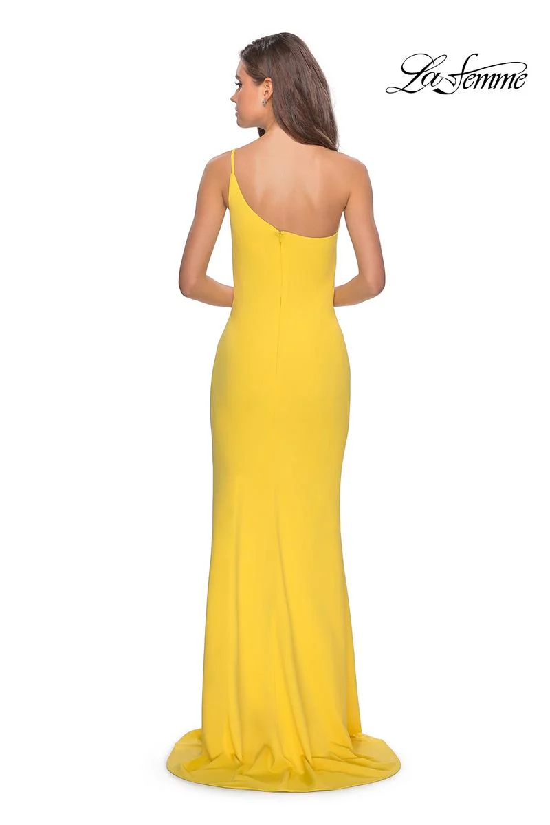 La Femme Long One Shoulder Dress 28176 - Image 4
