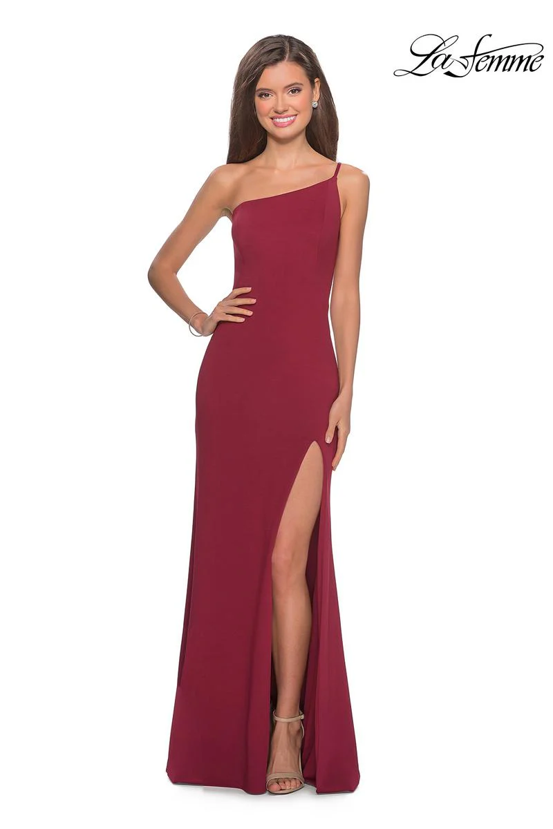 La Femme Long One Shoulder Dress 28176 - Image 7