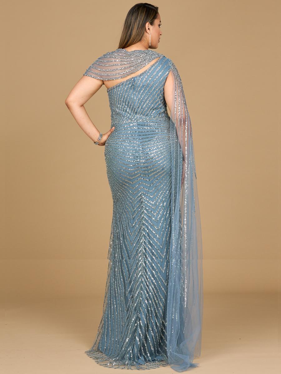 Lara Beaded One Shoulder Evening Gown 29051 - Image 10