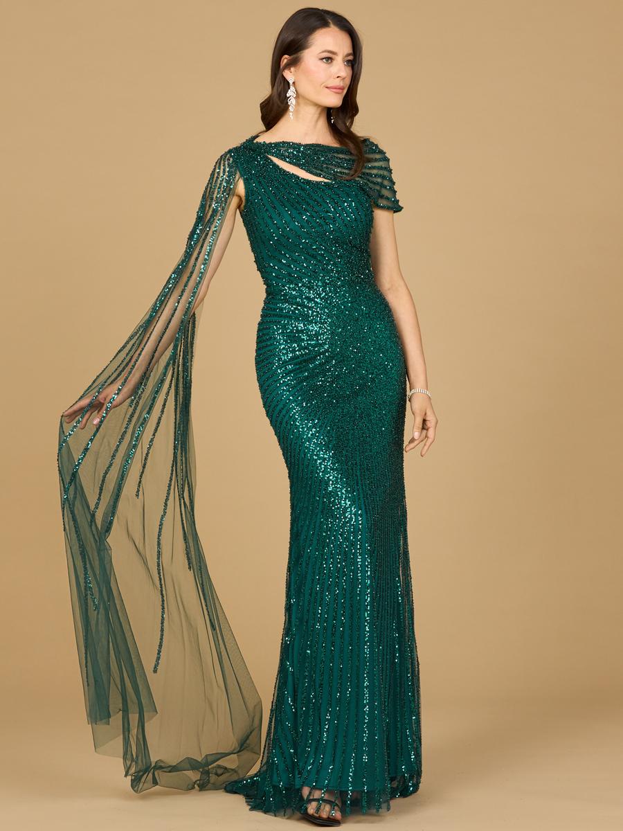 Lara Beaded One Shoulder Evening Gown 29051 - Image 7