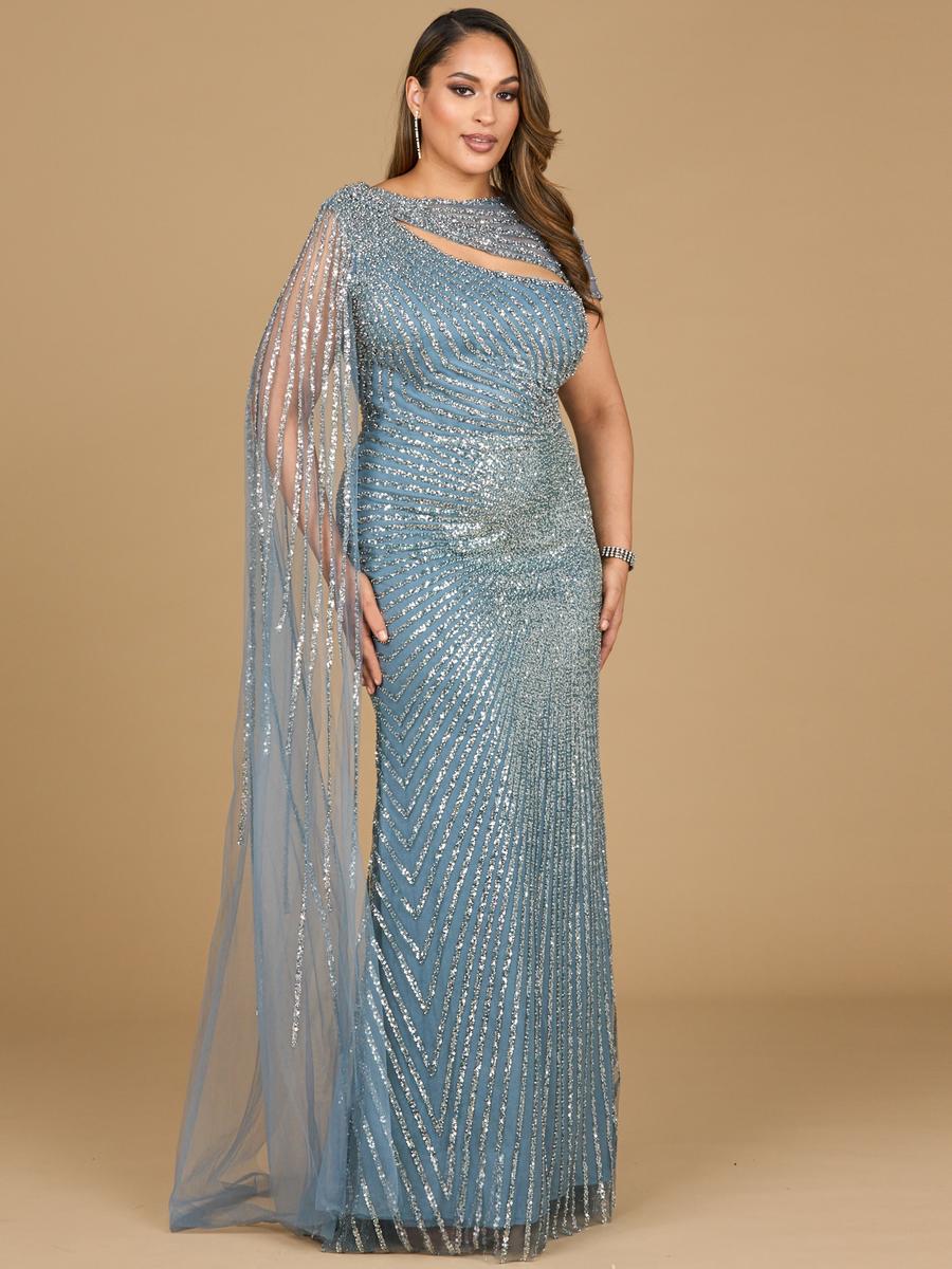 Lara Beaded One Shoulder Evening Gown 29051 - Image 9