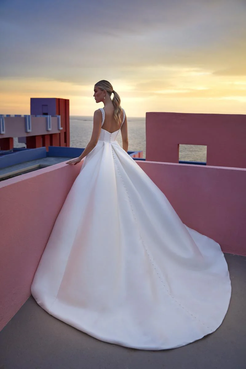 Madison James Bridal Illusion Side "Gala" Wedding Gown MJ1061 - Image 4