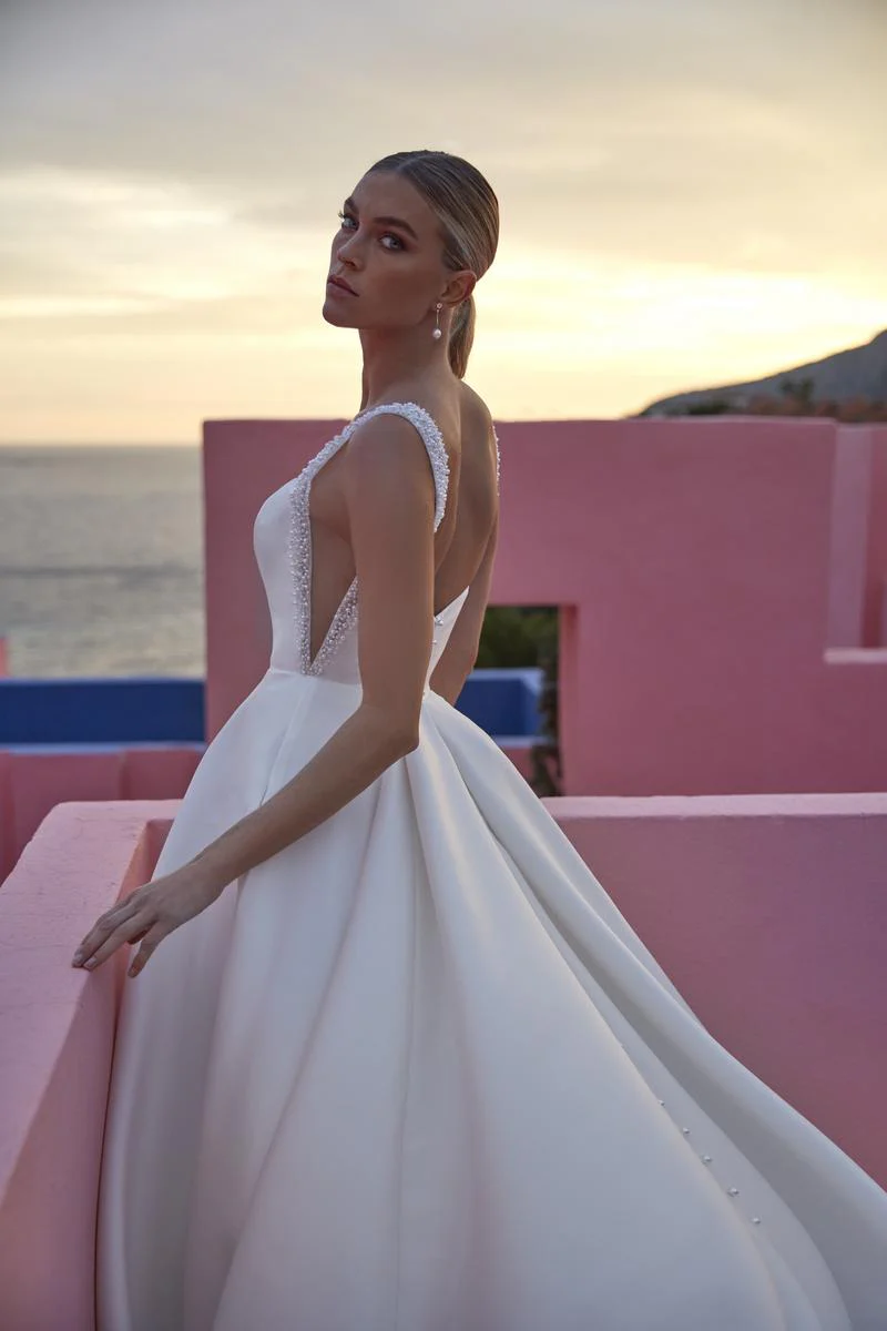 Madison James Bridal Illusion Side "Gala" Wedding Gown MJ1061 - Image 6