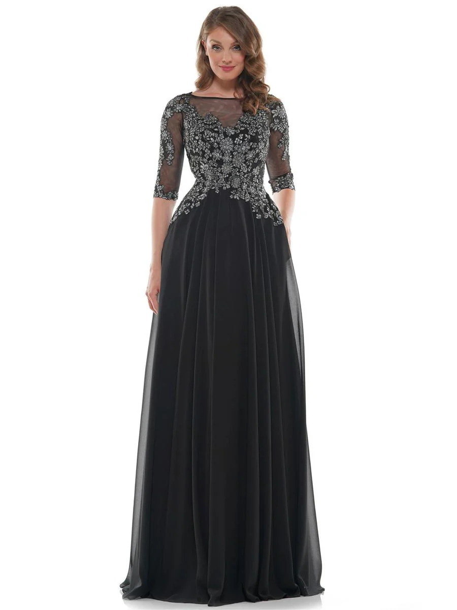 Marsoni by Colors Dress Illusion Neckline Dress M157 - Image 7