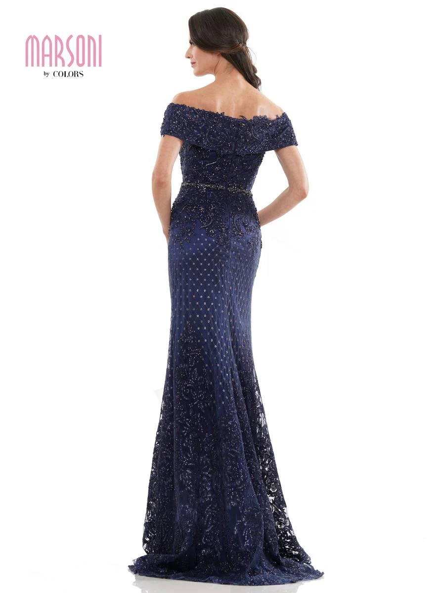 Marsoni by Colors Dress Beaded Off The Shoulder Dress MV1122 - Image 4