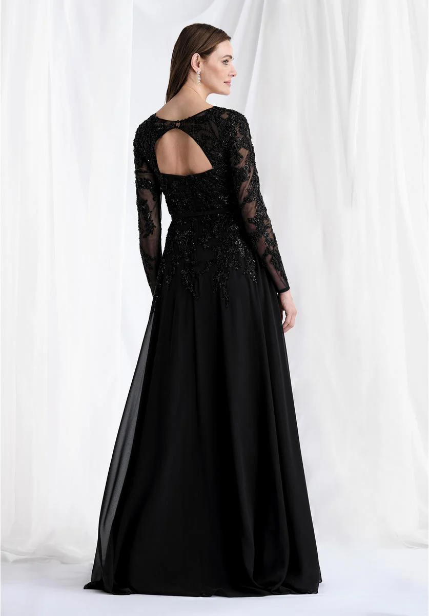 MLNY by Morilee Long Sleeve A-Line Evening Dress 73185 - Image 2