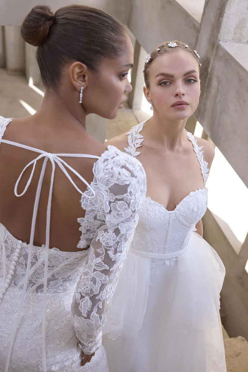 Morilee Bridal "Vasiliki" Lace Fit & Flare Bridal Gown with Sleeves 2940 - Image 8