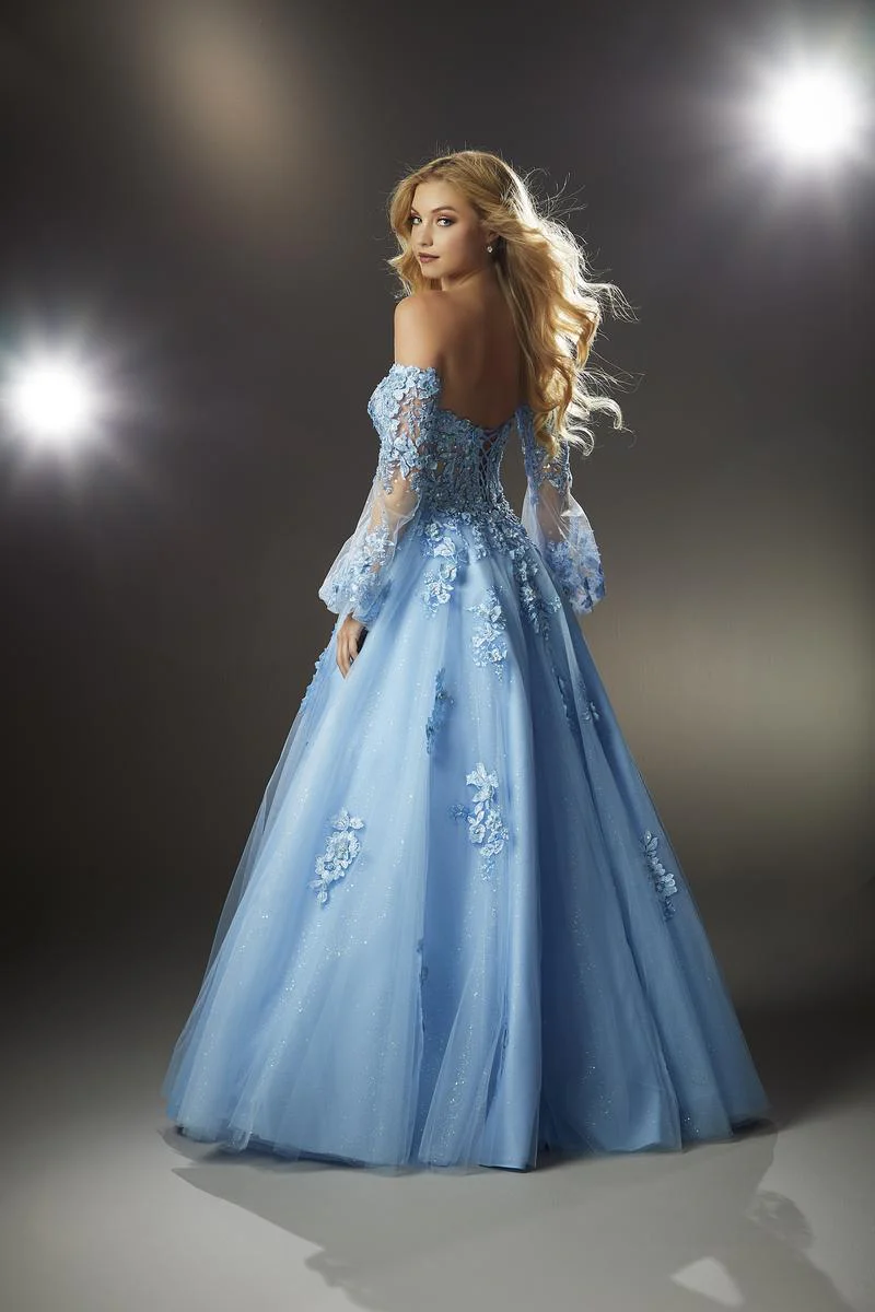 Morilee Glitter Tulle Prom Dress 48053 - Image 2
