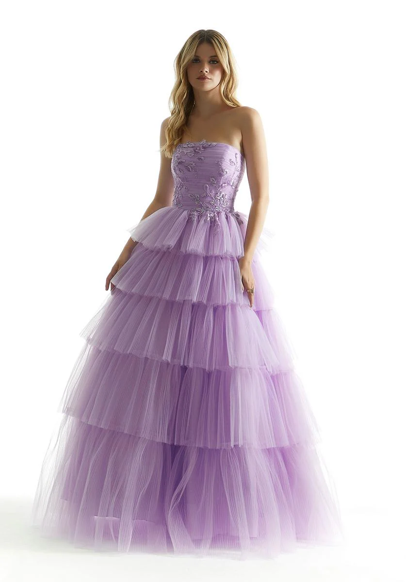 Morilee Strapless Ruffle Skirt Prom Dress 49042 - Image 4