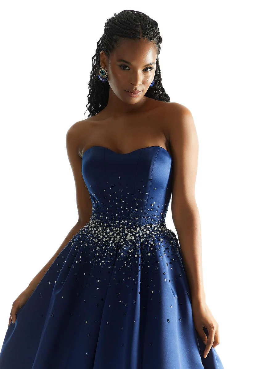 Morilee Strapless Satin Ball Gown 49054 - Image 3