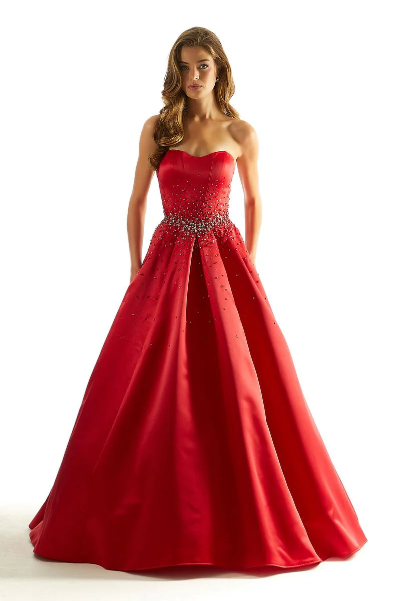 Morilee Strapless Satin Ball Gown 49054 - Image 4