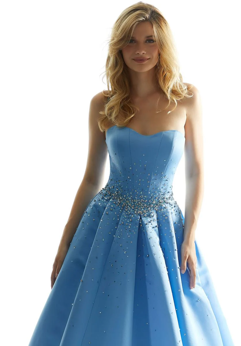 Morilee Strapless Satin Ball Gown 49054 - Image 7