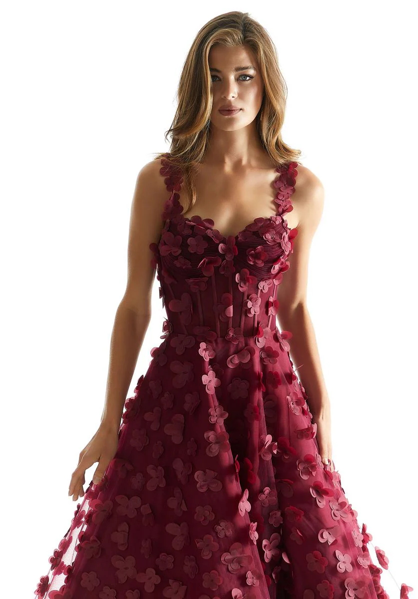 Morilee 3D Floral Corset Ball Gown Prom Dress 49078 - Image 5
