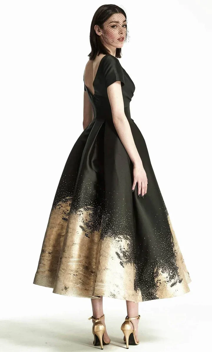 Park 108 Tea Length Evening Dress M443 - Image 4