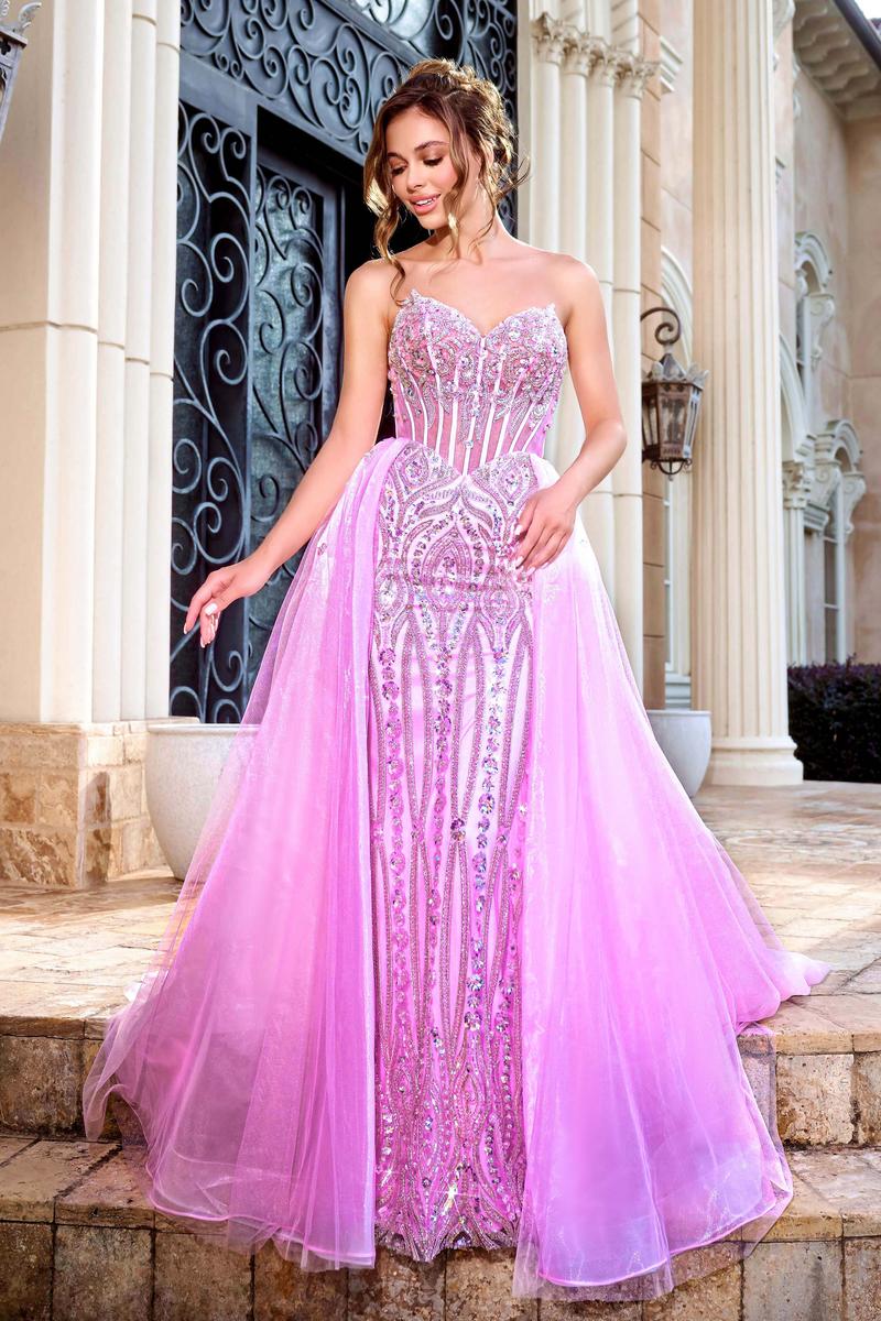 Portia and Scarlett Over Skirt Prom Dress PS24529 - Image 3
