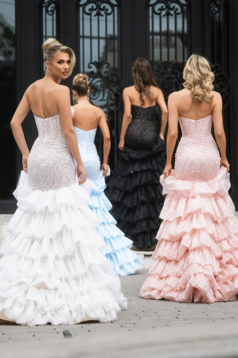 Portia & Scarlett Ruffle Mermaid Prom Dress PS25250 - Image 2